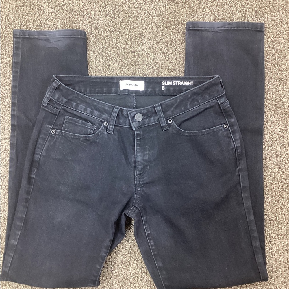 Sonoma Straight Leg Black Jeans